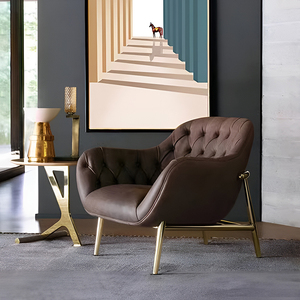 Woonkamerstoel Modern Uniek Ontwerp Roestvrijstalen Woonkamer Meubilair Enkele Bank En Fauteuil - Product Image 5
