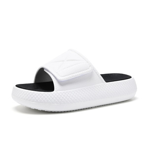 White And Black Slides EVA Breathable Anti Slip <b>Flat</b> <b>Sandals</b> For Summer Home Bathroom Wear - Product Image 5