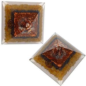 Pyramides en orgonite avec pierres assorties personnalisées |   Générateurs d'énergie Orgone en pierres précieuses en vrac pour la vente en gros - Product Image 1