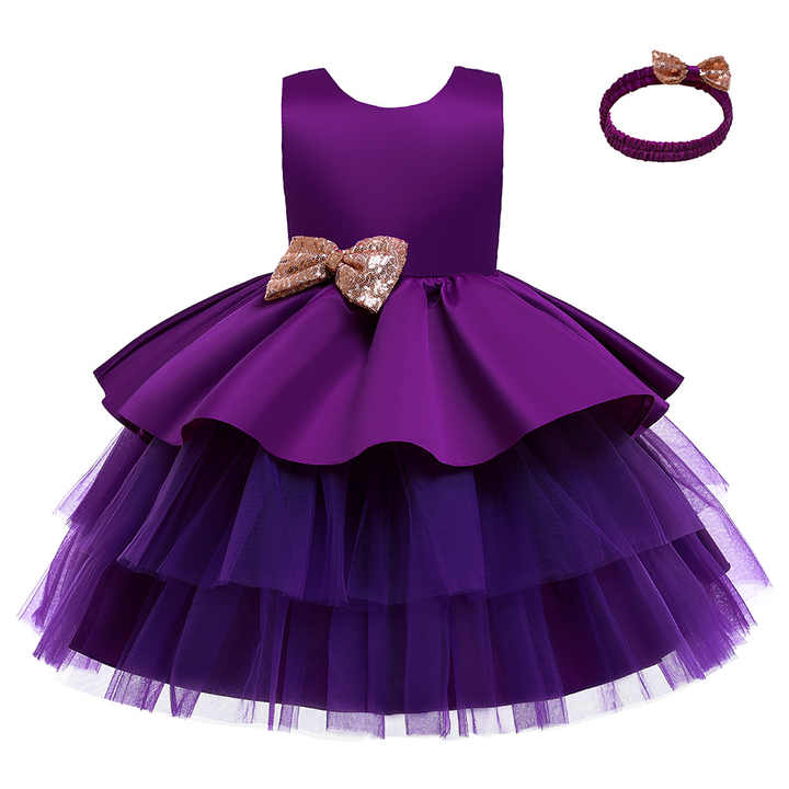Girls Birthday Princess Dress Children Sleeveless Party Dress