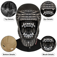 Masque intégral en latex de film d'horreur Predator, costume de démon pour cosplay, accessoires de fête et de mascarade, personnalisable