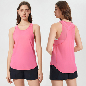 Verano malla empalme blusa exterior chaleco <span class=keywords><strong>mujer</strong></span> Casual Fitness deportes correr Yoga Top - Product Image 1