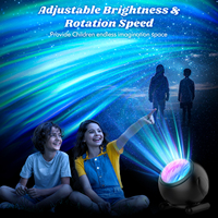 Projecteur d'Étoiles Intelligent LED Aurore, Veilleuse Rotative à 360°, Design Planétarium Moderne avec Corps en ABS pour Décoration de Chambre et Cadeau pour Enfants