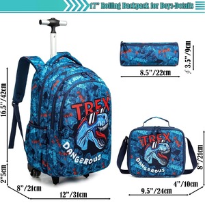 <span class=keywords><strong>Cartable</strong></span> Sacs d'école pour enfants Sac <span class=keywords><strong>à</strong></span> dos <span class=keywords><strong>à</strong></span> roulettes pour garçons Fille Voyage Sac <span class=keywords><strong>à</strong></span> dos roulant École Trolley Sac Ensemble avec boîte <span class=keywords><strong>à</strong></span> lunch - Product Image 4