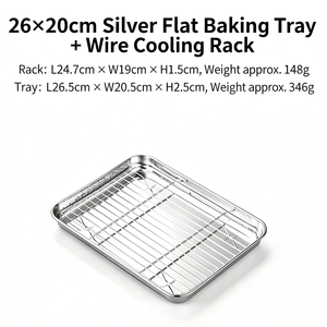40.5x30.5x2.5cm Stainless Steel <b>Baking</b> Sheet Set Cookie Sheet with <b>Cooling</b> <b>Rack</b> - Product Image 3