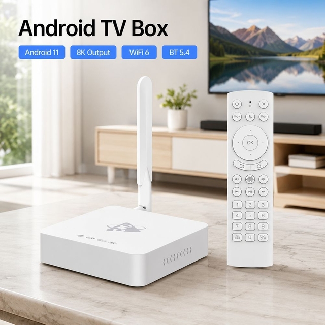 Amlogic S928X TV Box H96 Max M12 8K UHD 4GB 64GB WiFi 6 BT5.4 Gigabit Ethernet USB 3.0 Voice Control Smart Android Set Top Box