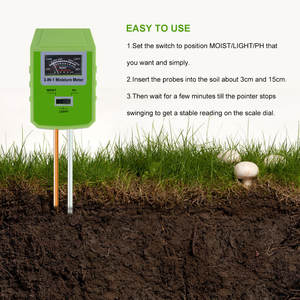 Novo 3 In1 Planta Flores Umidade Do Solo Luz PH Meter Tester Alta Qualidade Chegam para Jardim Profissional - Product Image 5