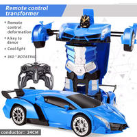 EPT Transform RC Voiture Robot Radio Télécommande Robot Déformation Un Clic Déformation 1:18 Échelle Transformer Télécommande Voiture