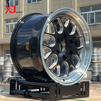 Jantes de course forgées en 2 pièces, jantes Drag 17 20 pouces S77 HD Noir brillant 17x10 20x9 5x114.3 6x139.7 pour Supra Ford F-150 Mustang