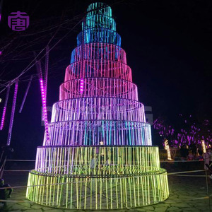 LED Christmas Tree Decorative <b>Light</b> for Outdoor Garden Landscape and Holiday Festival Display with Warm Glow - Product Image 3