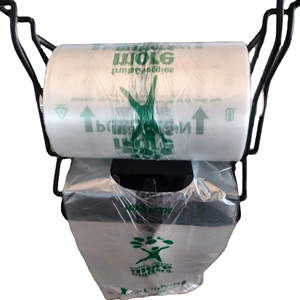 Diseño de logotipo HC Respetuoso con el medio ambiente Camiseta biodegradable de gran capacidad Bolsa de compras con asa - Product Image 5