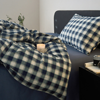 Parure de lit légère 100 % coton, motif géométrique moderne, écologique, 200 fils, toutes saisons, toucher agréable, qualité supérieure, essentiels de qualité supérieure