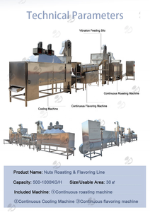 Recubrimiento automático de aperitivos, frutos secos salados, tostado, saborizante, pistacho, cacahuete, anacardos, línea de producción de tostado y condimentos - Product Image 2