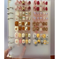 Nouvel album portable pour rangement d'ongles, livre de présentation de styles de nail art, cadre photo transparent givré