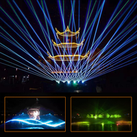 10W Vollfarbiger RGBW Laser-Projektor DMX512-Steuerung IP65-Schutzklasse für Disco 3D-Animation Landschaftsbeleuchtung Hoher CRI 95 Lange Lebensdauer