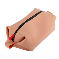 Sac de toilette de voyage pour femmes avec deux poignées, organiseur de cosmétiques portable avec fermetures éclair, sac de rangement pour maquillage