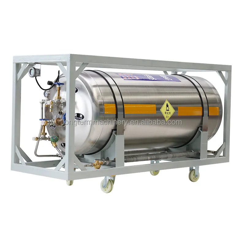 ISO Pabrik Bersertifikasi LO2 Silinder Oksigen Cair 210L 2.3Mpa untuk Penggunaan Rumah Sakit Keriting Dewar