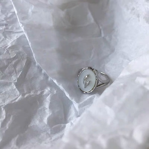 Anillo de Plata de Ley S925 con Forma de Tulipán y Madreperla, Joyería para Uso Diario de Mujer - Product Image 2