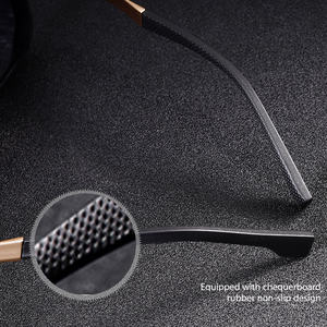 Venta al por mayor de gafas de sol cuadradas de metal con logotipo personalizado para mujeres y hombres S15102 gafas de sol negras de gran tamaño gafas de sol - Product Image 4