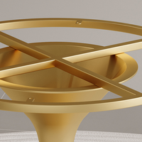 Pieds de table en acier plaqué, design moderne et luxueux, base ronde stable pour table basse, finition laquée.