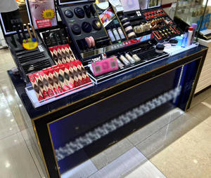 Custom LED espositore per cosmetici per profumo rossetto viso-pacchetti di gioielli in metallo Rack Boutique <span class=keywords><strong>orologio</strong></span> vetrina - Product Image 5