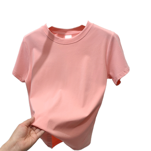Camisetas Personalizadas para Mujer, Manga Corta, Teñidas, Tejidas, Transpirables, al por Mayor, Camisetas Baratas al por Mayor, Lisas - Product Image 1