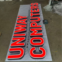 Lettres en relief 3D personnalisées en acier inoxydable avec éclairage LED, panneau rétroéclairé en acrylique pour l'extérieur des hôtels
