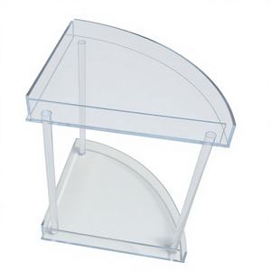 Organizador <span class=keywords><strong>de</strong></span> Esquina <span class=keywords><strong>de</strong></span> Acrílico Transparente Personalizado <span class=keywords><strong>de</strong></span> Fábrica, <span class=keywords><strong>de</strong></span> Doble Capa, para Encimera, Baño, Tocador, Condimentos - Product Image 5