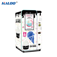 Máquina Expendedora de Helados Haloo Totalmente Automática con Pantalla Táctil de 32 Pulgadas, SDK, Acero Inoxidable 304, Operada con Monedas/Billetes/Tarjetas de Crédito, para Exteriores