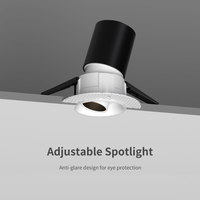 Spot encastré rond LED sans cadre, orientable, anti-éblouissement, compatible Dali Triac 0-10V, IP44 IP20, dimmable, COB