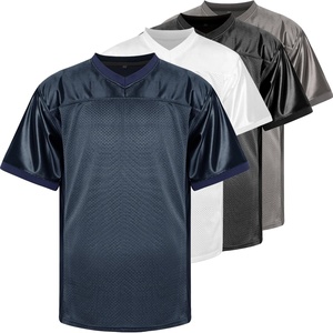 Camiseta Deportiva Unisex de Manga Corta con Cuello en V, Lisa, Personalizable, de Secado Rápido, en Spandex/Poliéster, Estilo Hip Hop, para Verano - Product Image 3