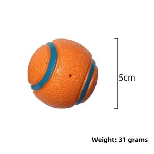 Ultra dayanıklı 6cm silikon elastik kauçuk topu köpek eğitim malzemeleri için güzel interaktif çiğnemek oyuncaklar - Product Image 4