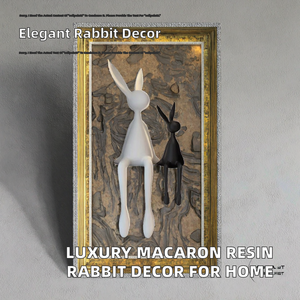 Adornos de Cerámica de Lujo con Forma de Conejo, Diseño Art Deco, para Aniversario, Decoración Creativa para Sala de Estar, Mueble para TV, Vinoteca, Entrada - Product Image 2
