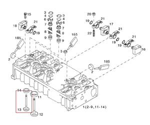 Pour Deutz BF4M2012 soupape d'échappement de moteur pièces de moteur importées d'origine de haute qualité 04284043 - Product Image 4