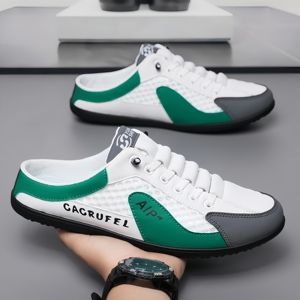 Zapatos Casuales de Estilo Deportivo para Hombre, Transpirables, de Cuero Cosido, Resistentes para Caminar a Diario - Product Image 3