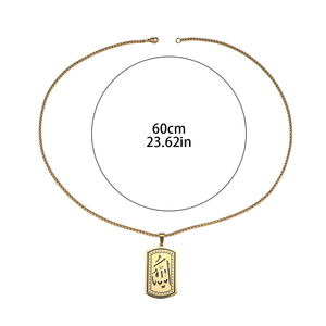 Collier Long transfrontalier Collier de marque <span class=keywords><strong>militaire</strong></span> en acier inoxydable pour hommes <span class=keywords><strong>Pendentif</strong></span> Simple et élégant le collier ne se décolore pas - Product Image 4