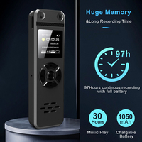 Grabadora de voz V98 97H Long Time REC 1050mAh Batería grande Capacidad Reducción de ruido Grabación temporizada Tipo-C HiFi Dictáfono