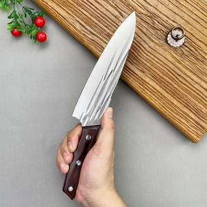 Couteau de cuisine de haute qualité, couteau de chef, couteau à découper, couteau de cuisine en acier inoxydable forgé avec manche en bois coloré - Product Image 2
