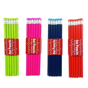Lápices de Madera Negros Redondos con Logotipo Personalizado Promocional, Lápices Estándar HB con Goma de Borrar para Niños - Product Image 1