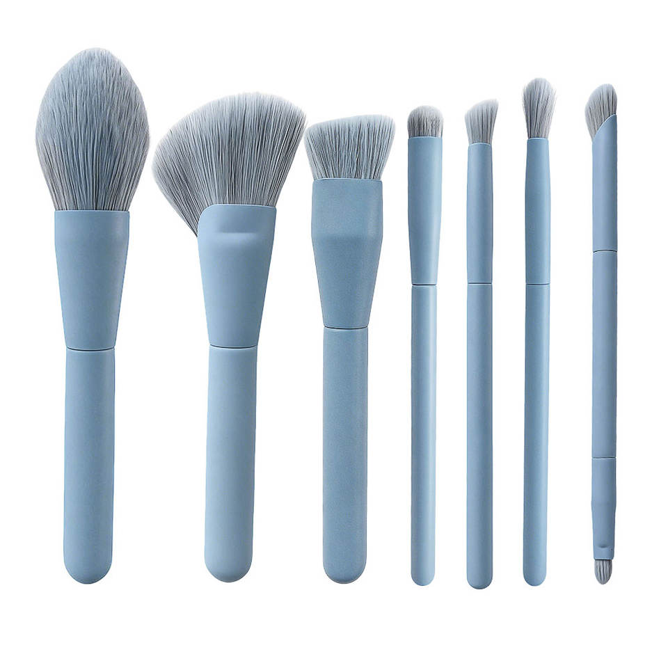 Powder Sample Tool Luxury 7pcs Makeup Brushes Set with Soft Synthetic Hair Powder ...