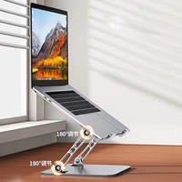 Support pliable en alliage pour tablette et ordinateur portable, compatible iPad, réglable en hauteur, support de bureau rotatif de 10'' à 16'', toutes tailles, en stock