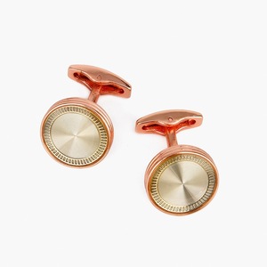 Boutons de manchette pour hommes, boutons de manchette classiques ronds de haute qualité, or rose gris, chemise élégante, boutons de manchette pour hommes - Product Image 4