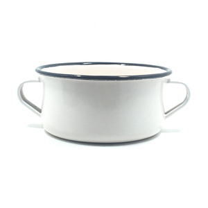 2020 su misura di colore bianco unico dello smalto ice zucchero zuppa di piatto da portata con maniglie - Product Image 1