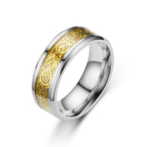 8毫米银/蓝/黑凯尔特龙批发碳化钨环 - Product Image 3