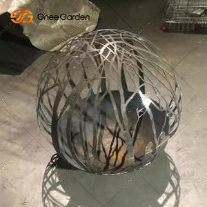 Grand foyer décoratif de jardin extérieur rond en acier corten avec motif de feuilles pour paysage de patio - Product Image 3