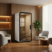 UNIBOOTH Pod de réunion insonorisé haut de gamme et écologique 33 dB, ignifuge ISO 23351, à montage rapide, pour salle de formation et hall – Meilleur rapport qualité-prix
