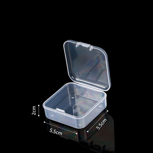Plastic PP material small square clear storage box