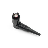 HXB13 90 Degree Right Angled Fiber Optic Expanded Beam Connector for 5G FTTX Applications IP68 Waterproof 2/4 Cores Rugged