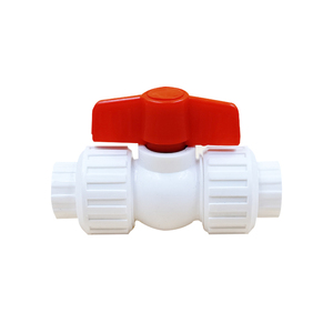 도매 수동 UPVC <span class=keywords><strong>PVC</strong></span> 황동 볼 밸브 1/2인치 PTFE 씰링 워터 피팅, 중국 저장성 OEM 생산 - Product Image 4