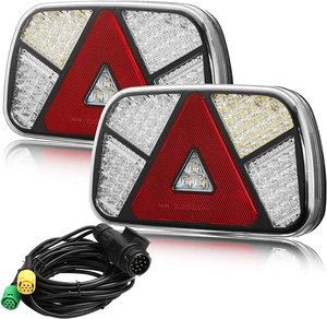 ECE E-MARK <span class=keywords><strong>feu</strong></span> arrière <span class=keywords><strong>de</strong></span> <span class=keywords><strong>remorque</strong></span> à LED avec fils <span class=keywords><strong>de</strong></span> câble <span class=keywords><strong>de</strong></span> 5 mètres prise euro 13 <span class=keywords><strong>broches</strong></span> <span class=keywords><strong>7</strong></span> feux <span class=keywords><strong>de</strong></span> fonction 12V 24V - Product Image 1
